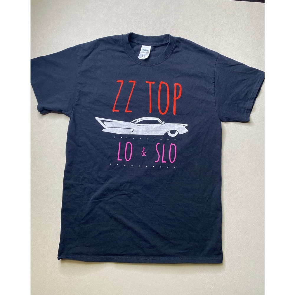 ZZ Top Lo & Slo Eliminator Car Graphic Tee Black Gildan Ultra Cotton Medium
